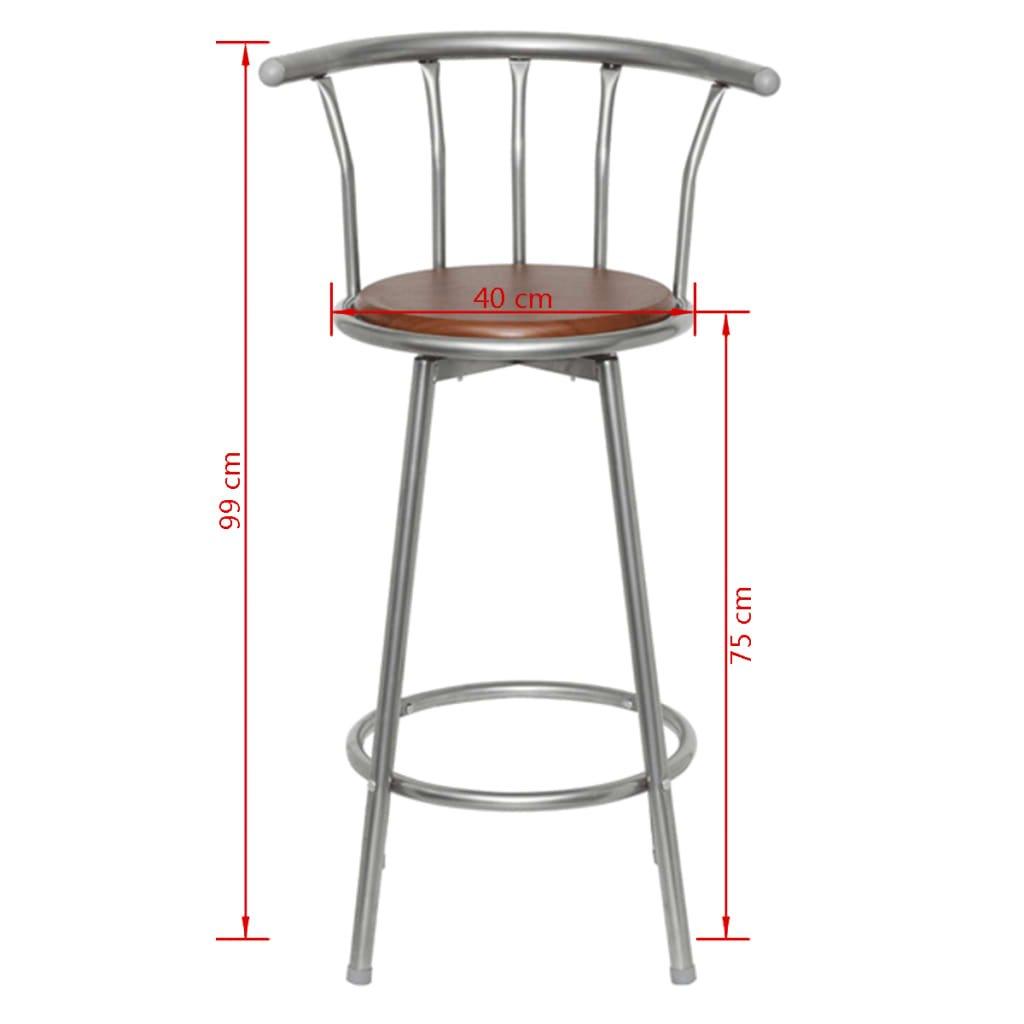 VidaXL Tabouret de bar mdf  