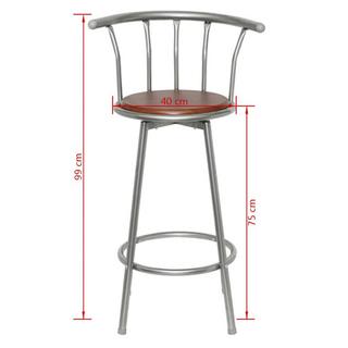 VidaXL Tabouret de bar mdf  
