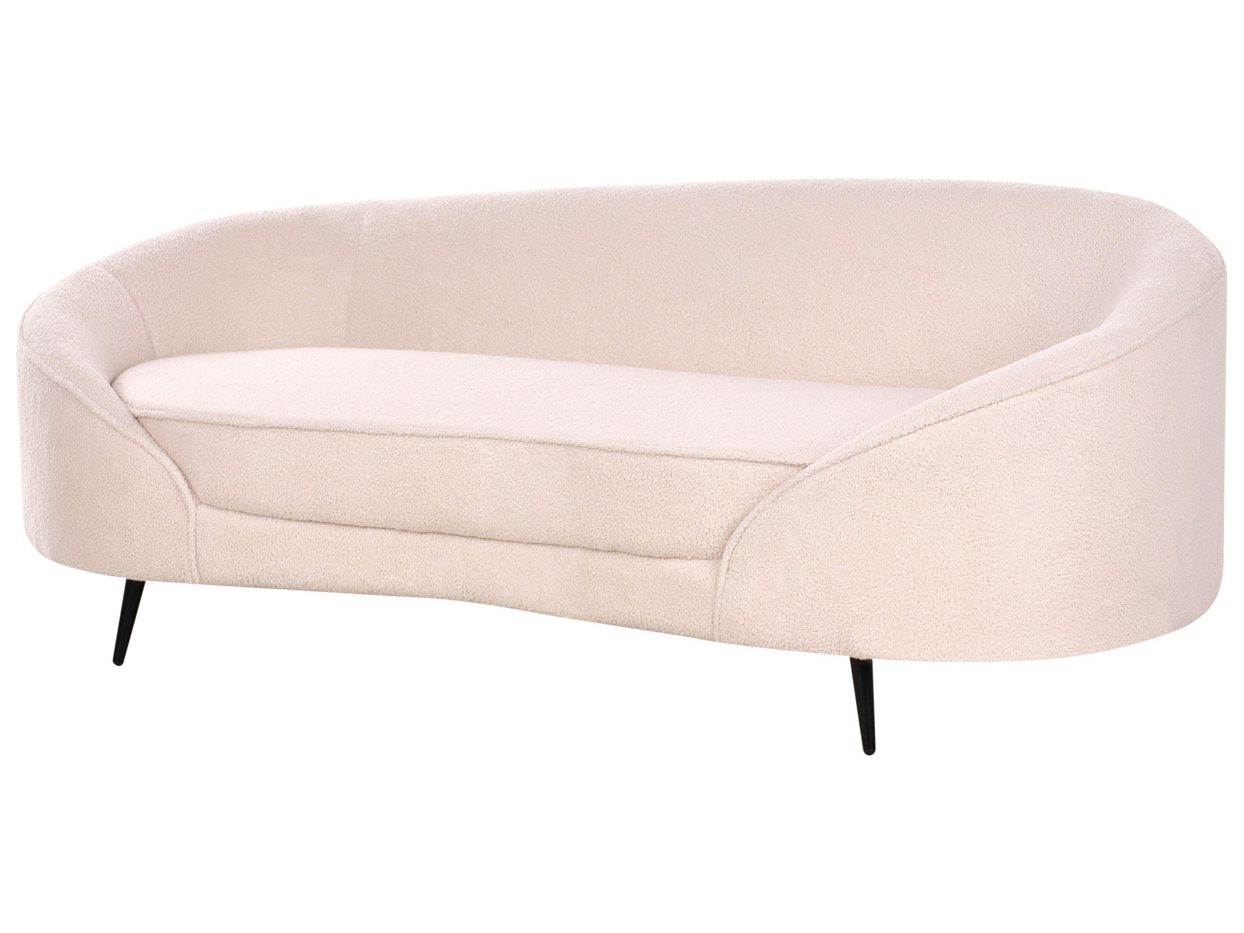 Beliani Canapé 3 places en Bouclé Glamour SAVAR  