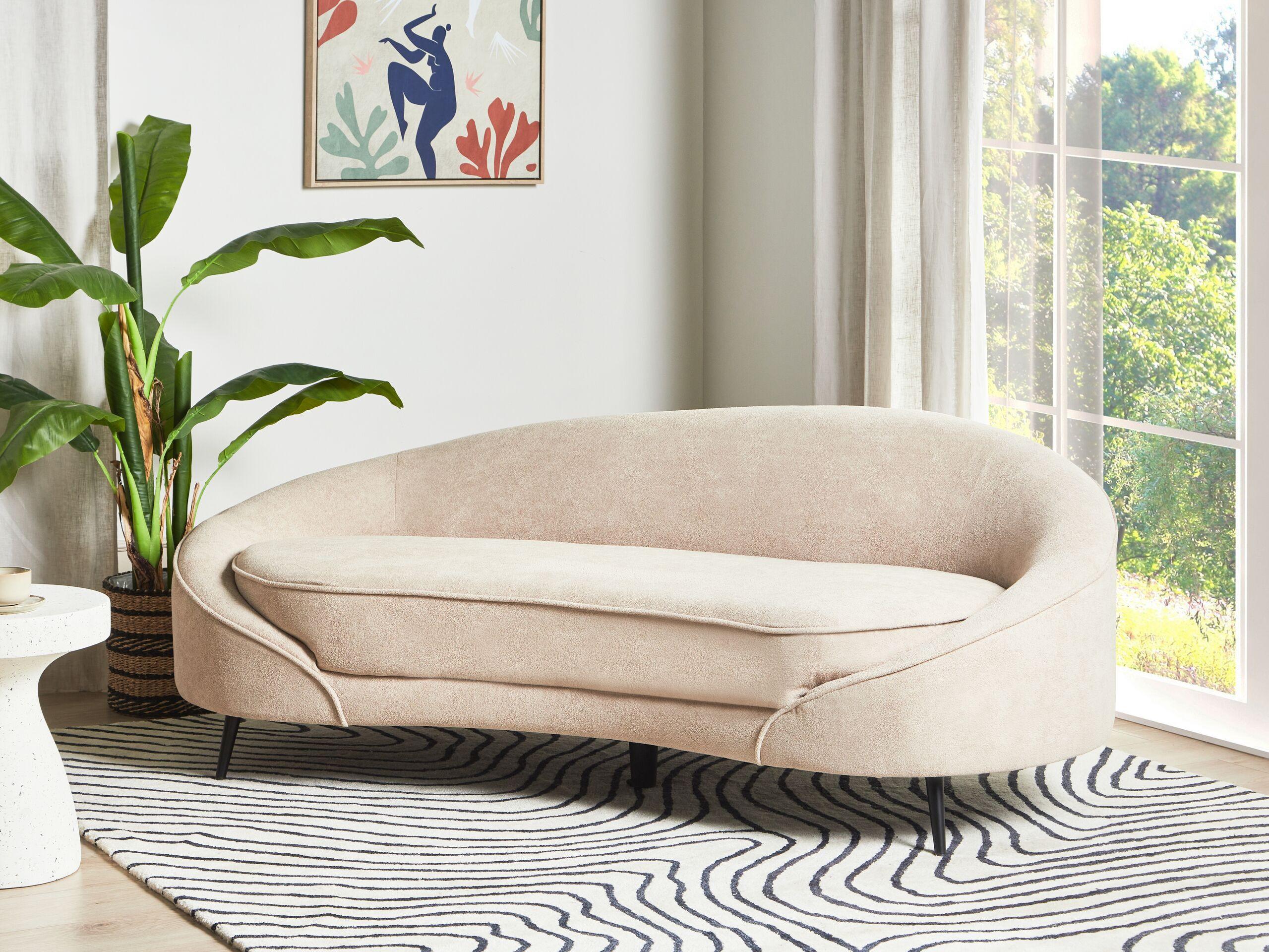 Beliani Canapé 3 places en Bouclé Glamour SAVAR  