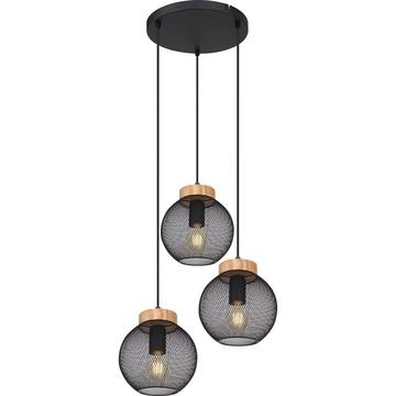 Lampe à suspension Pablo métal noir mat 3xE27