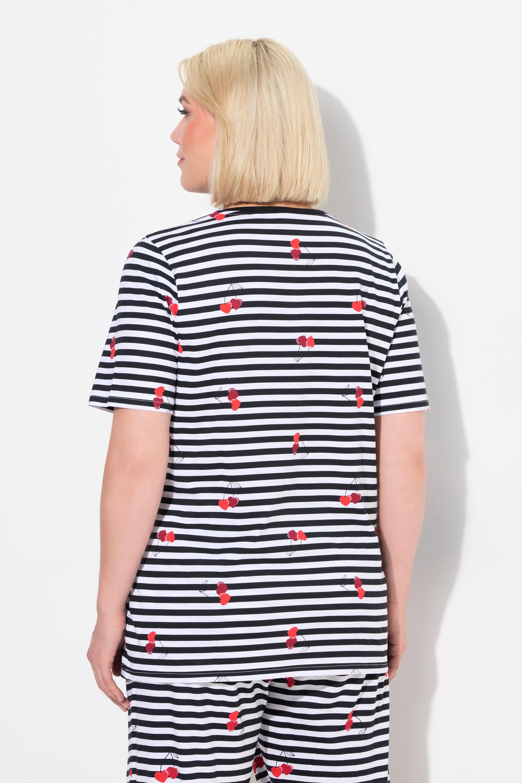 Ulla Popken Maglia pigiama Cuori Mezza Manica  