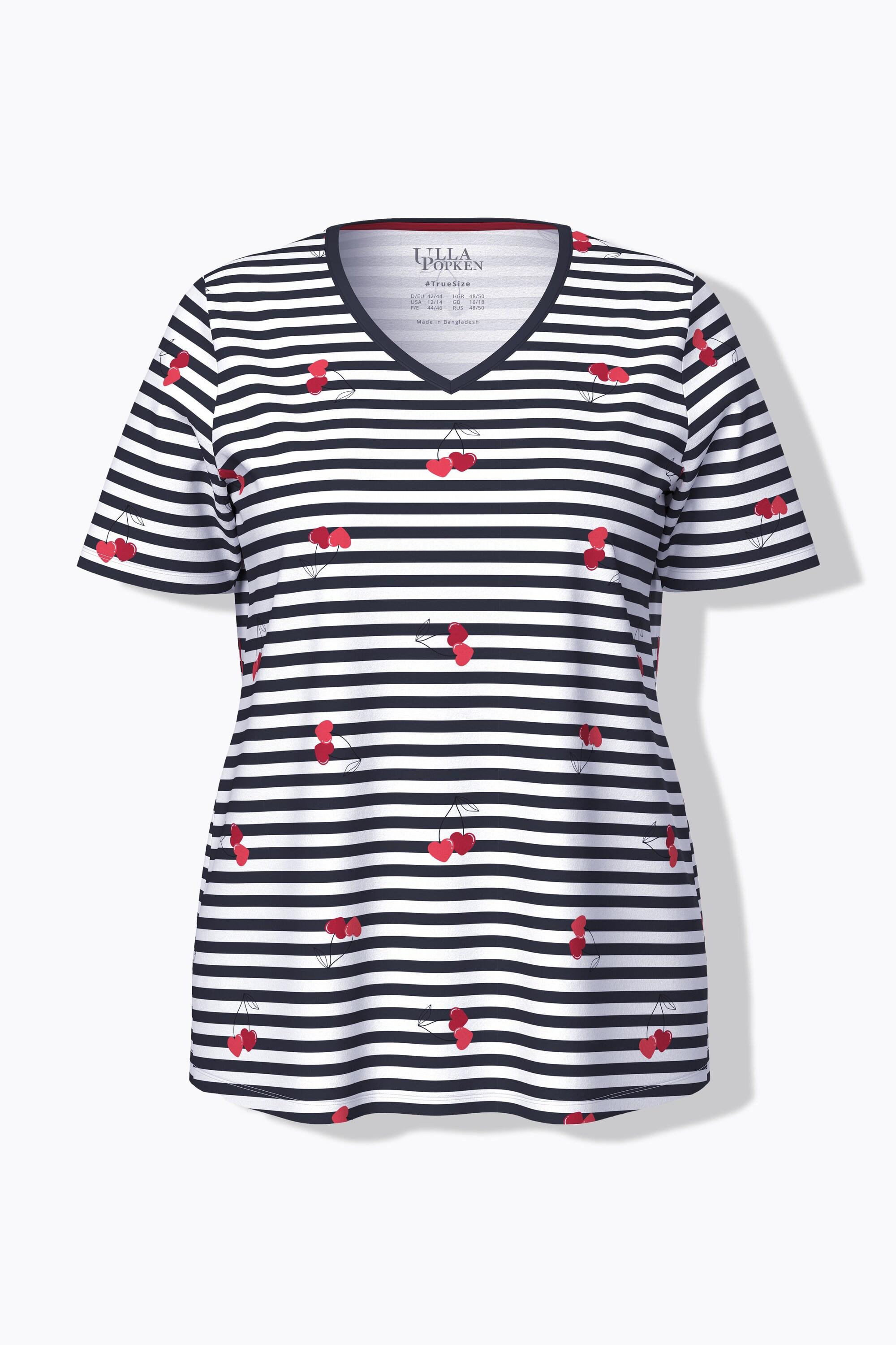 Ulla Popken Maglia pigiama Cuori Mezza Manica  