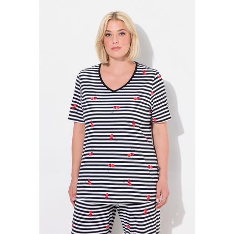 Ulla Popken Maglia pigiama Cuori Mezza Manica  