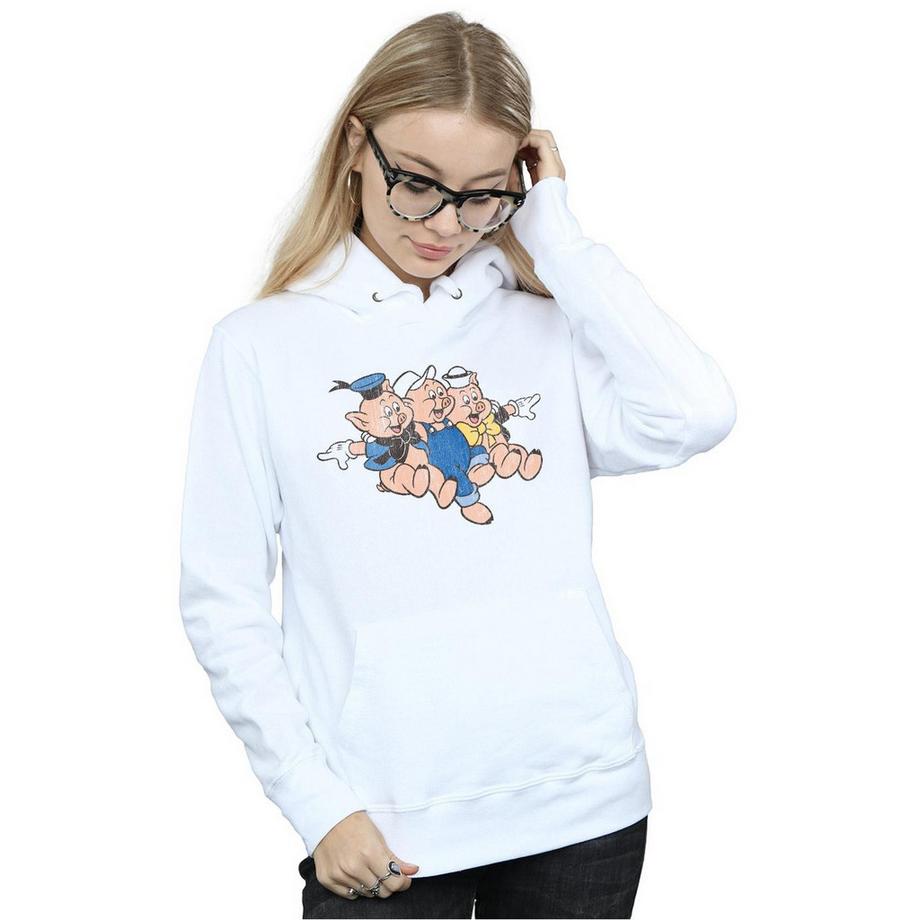 Disney Les Trois Petits Cochons Imprimé Graphique Sweat à Capuche  