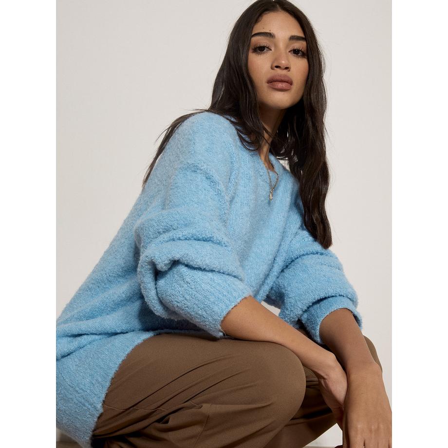 APRICOT Maglione lungo oversize in bouclé morbido  