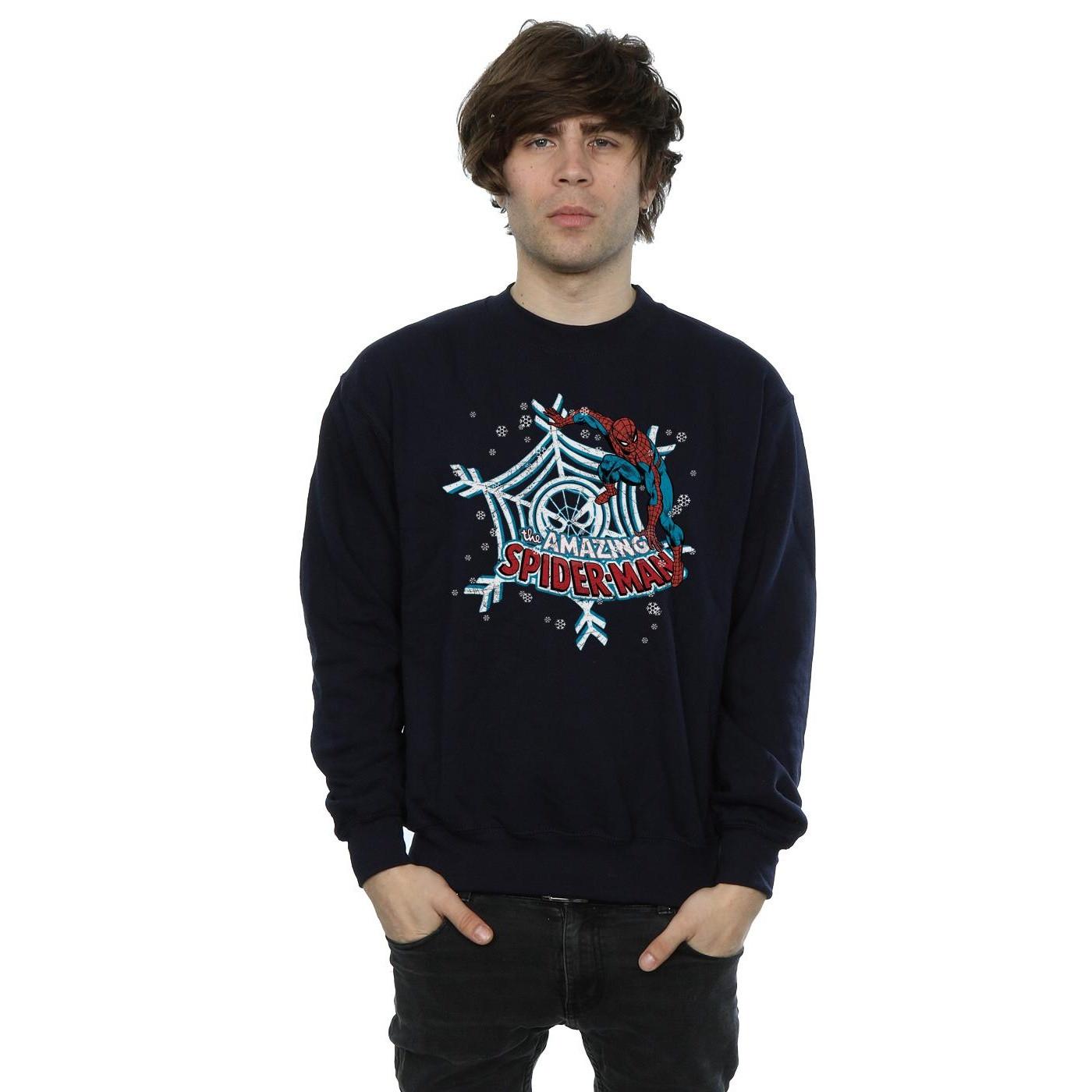 MARVEL Spider-Man Amazing Snowflake Felpa Slim Fit  