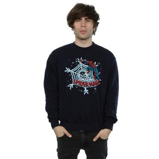 MARVEL Spider-Man Amazing Snowflake Felpa Slim Fit  