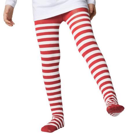 Tectake  Gestreifte Strumpfhose für Kinder-weiss 