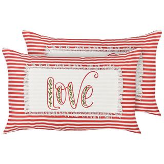 Beliani Lot de 2 coussins décoratifs en Coton Moderne ALSINE  