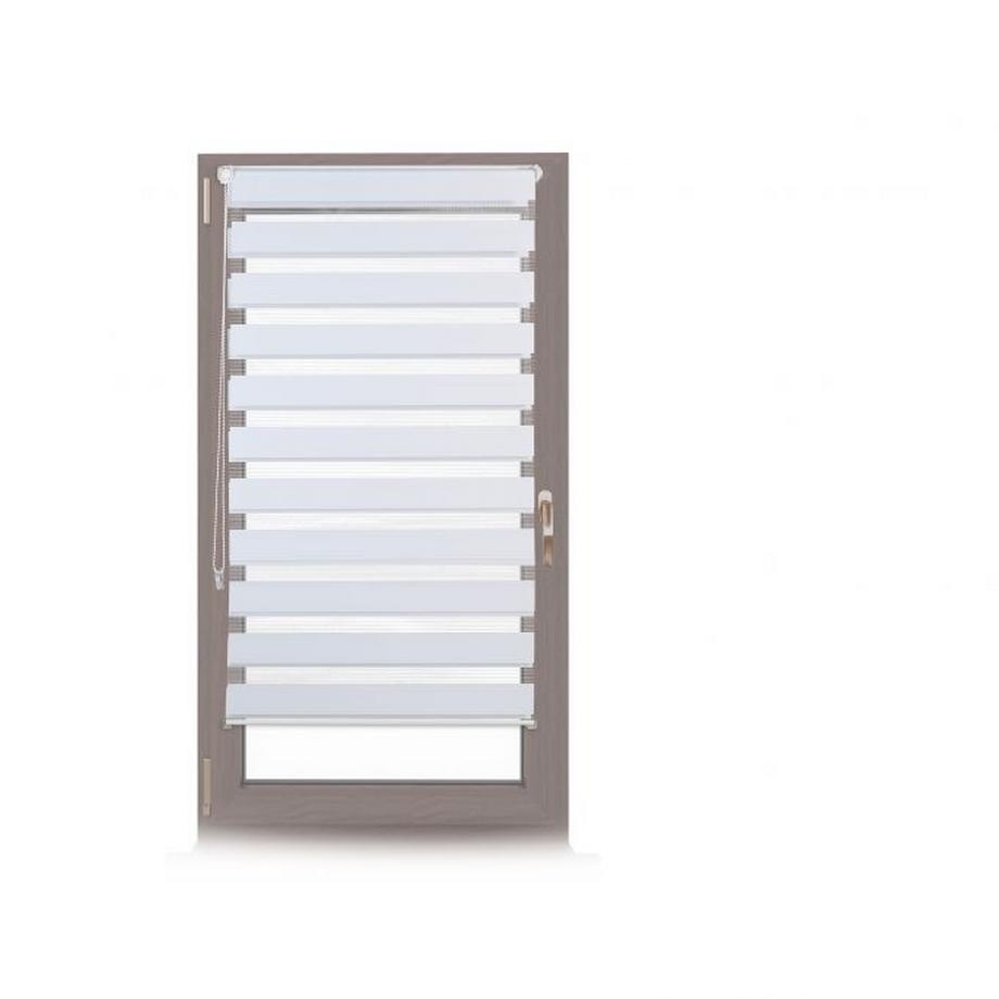 B2X  Doppelrollo Klemmfix ohne Bohren in Weiß 