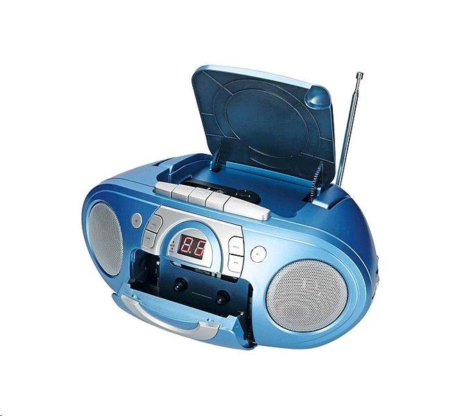 soundmaster  Soundmaster SCD5100BL Tragbares Stereosystem Analog 1 W FM Blau Playback MP3 