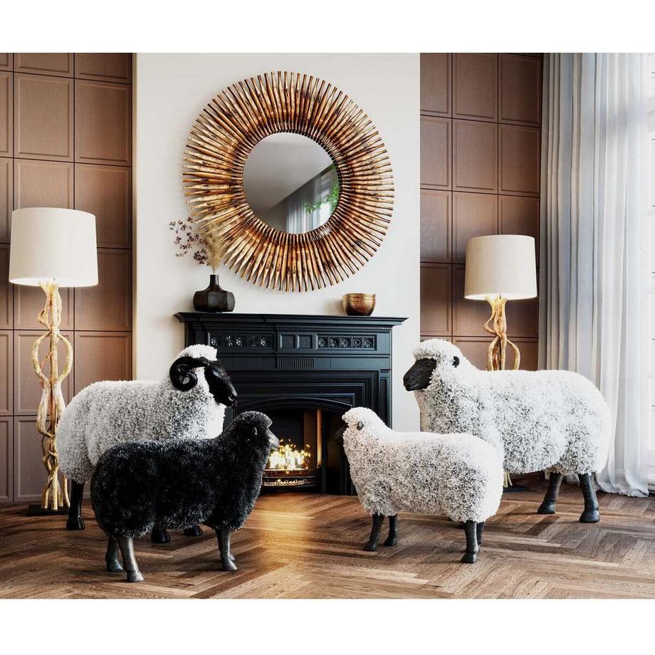 KARE Design Figura decorativa Bathilde Ram bianco 78  