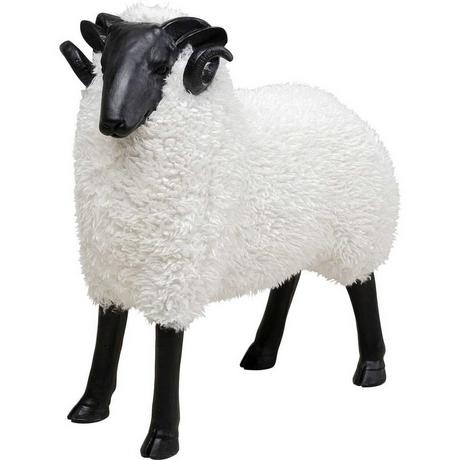 KARE Design Deko Figur Bathilde Ram weiss 78  