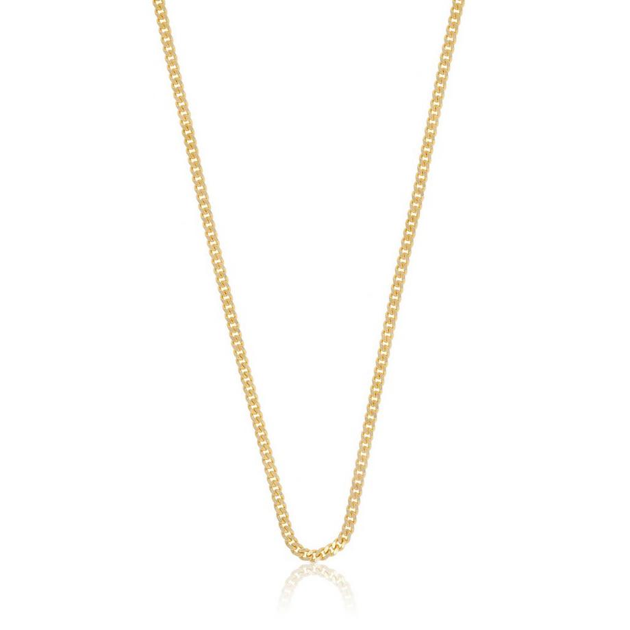 Collier gourmette or jaune 750, 1,7mm, 55cm