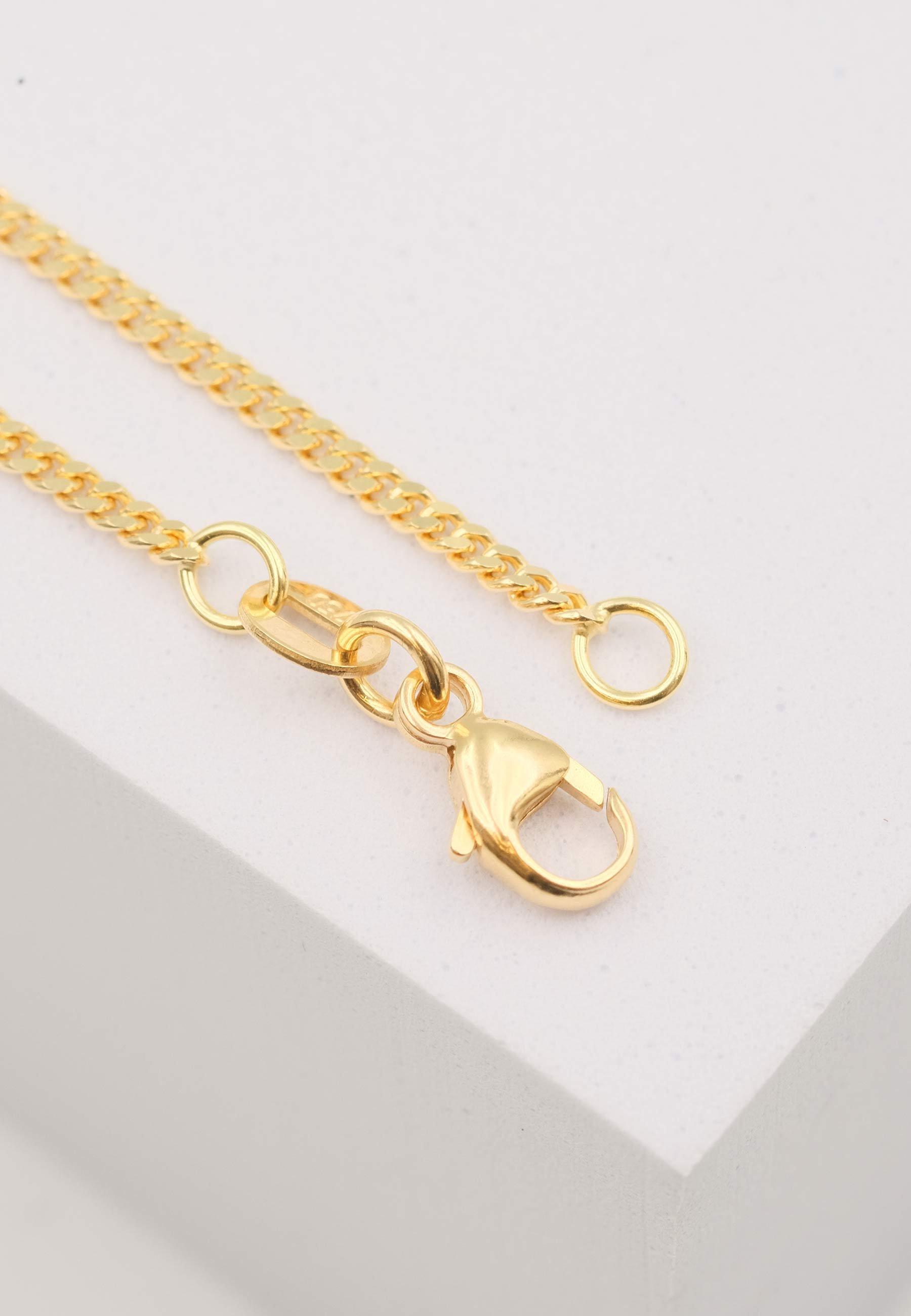 MUAU Schmuck  Collier Panzer Gelbgold 750, 1.7mm, 55cm 