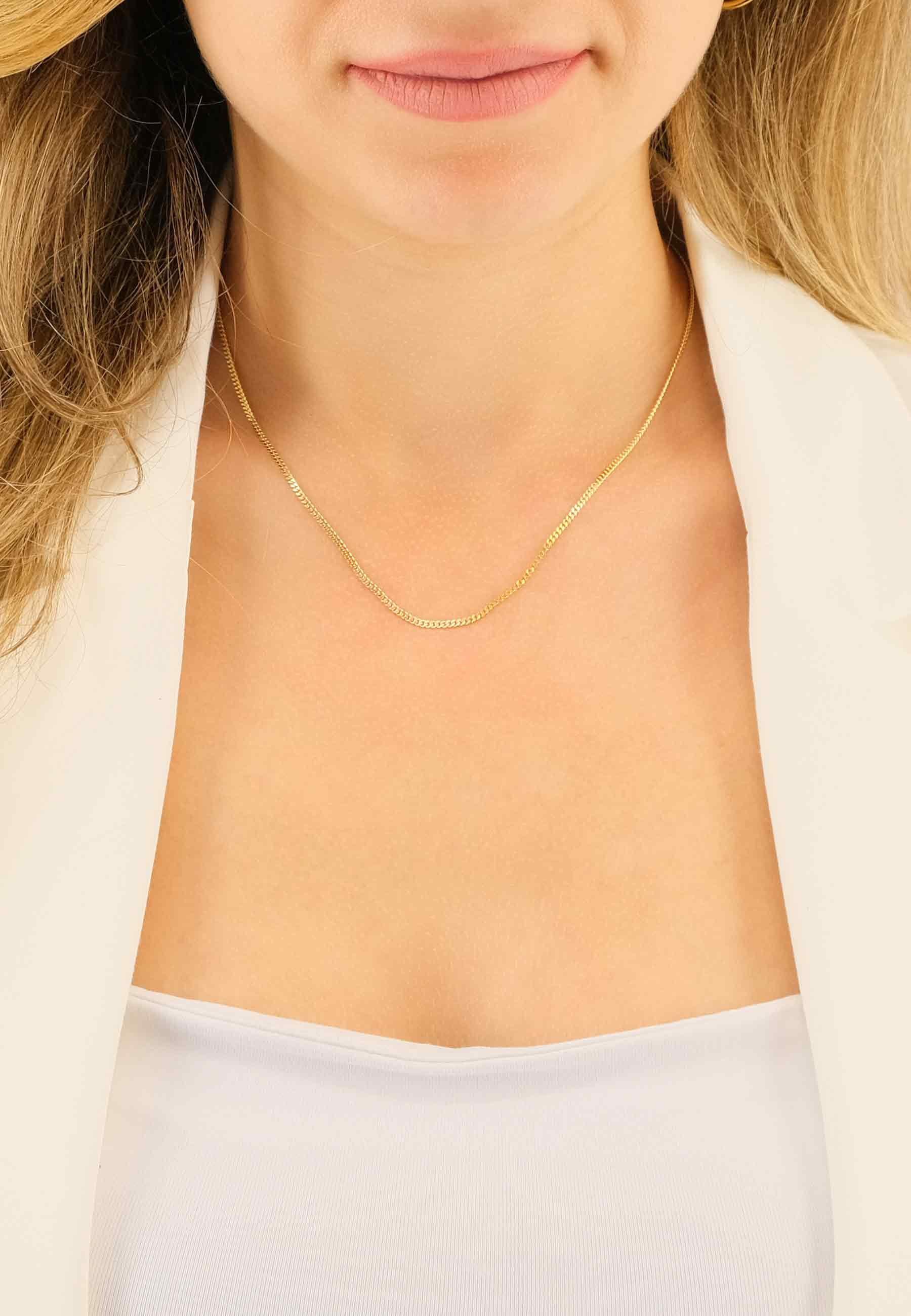 MUAU Schmuck  Collier Panzer Gelbgold 750, 1.7mm, 55cm 