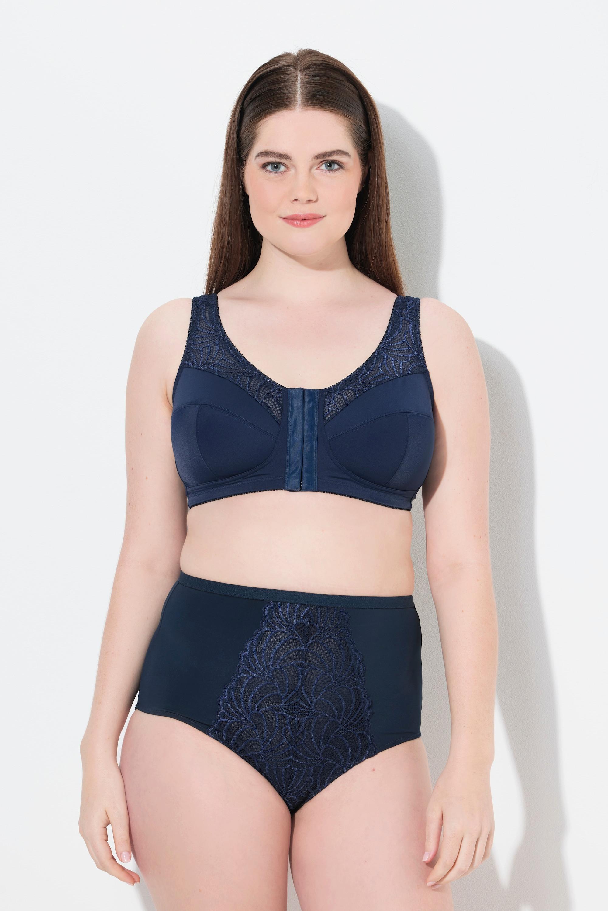 Ulla Popken Soutien-gorge de maintien Fermeture avant et arrière sans armatures  