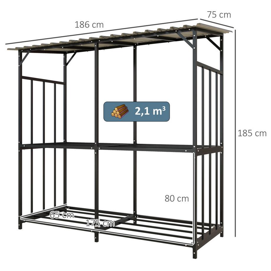 Outsunny  Kaminholzregal 