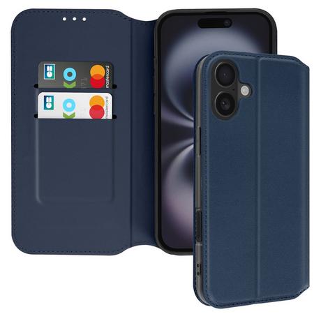 Avizar  Étui iPhone 16 Portefeuille Bleu Nuit 