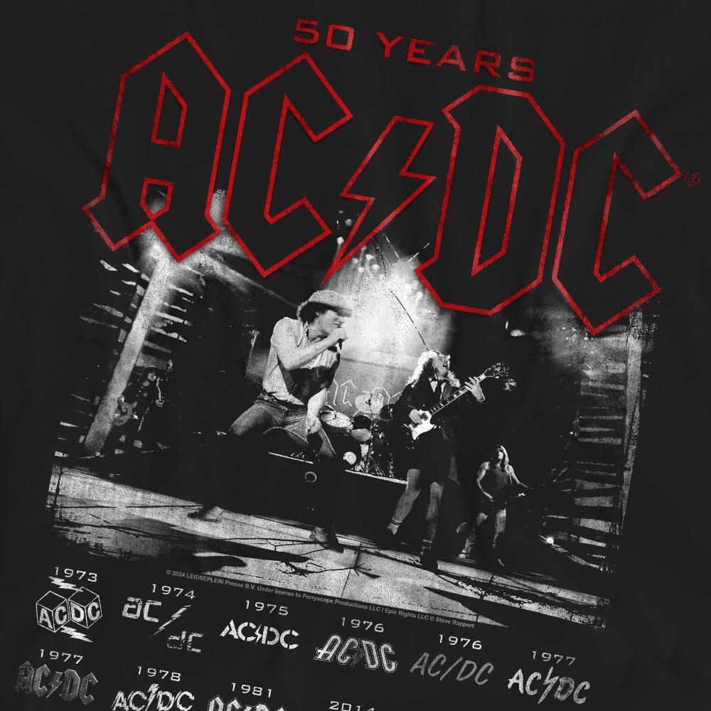 AC/DC ACDC 50 Years T-Shirt Stampa Grafica  