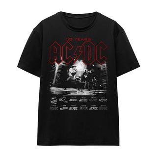 AC/DC ACDC 50 Years T-Shirt Stampa Grafica  