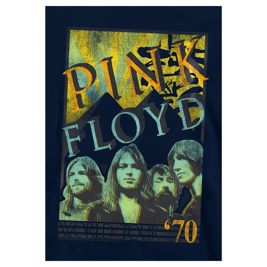 Pink Floyd  World Tour 1970 Felpa Con Cappuccio Da Indossare 