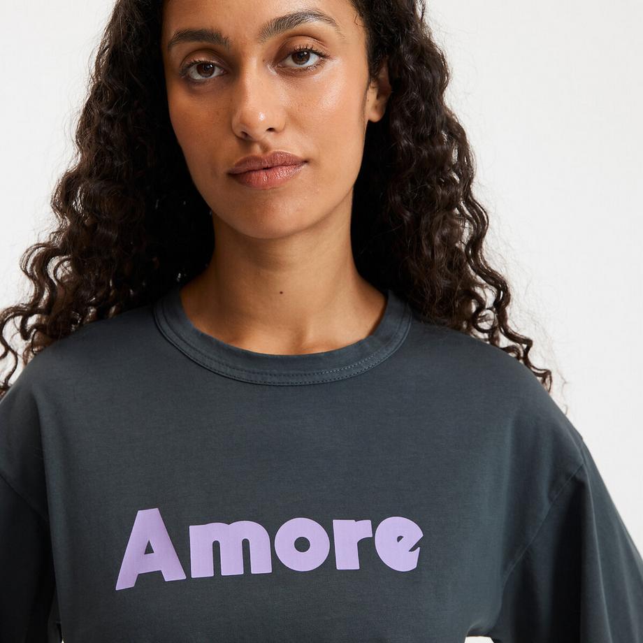 La Redoute Collections T-Shirt mit Schriftzug Rundhals  