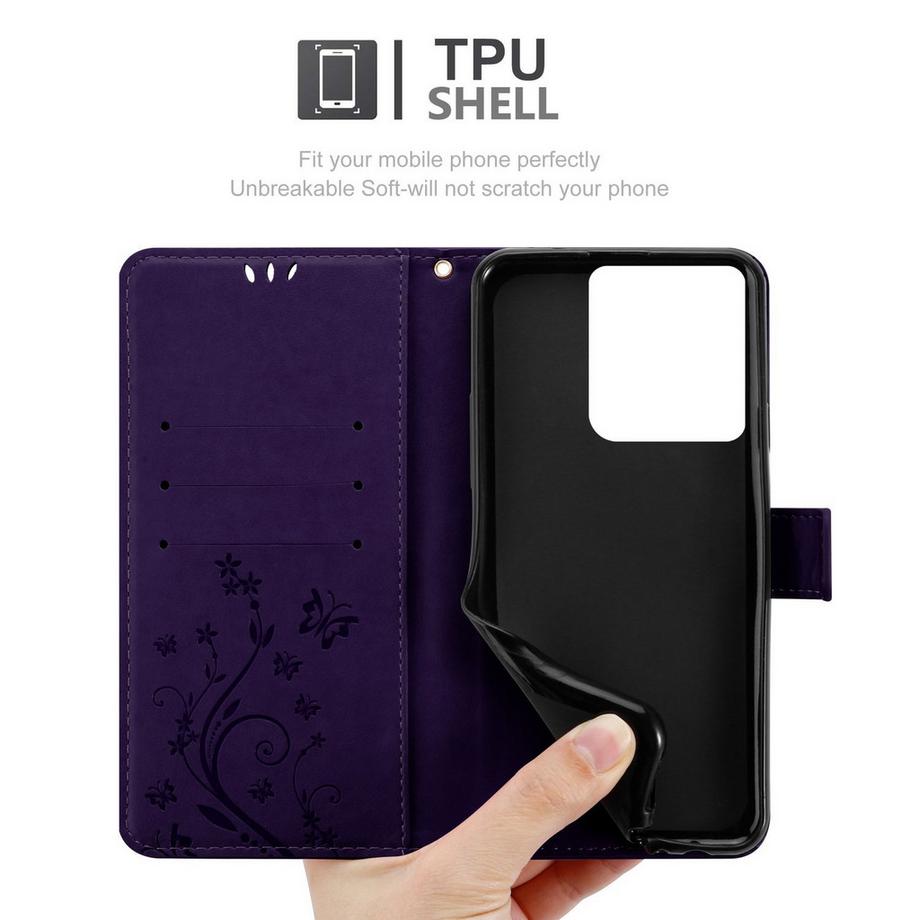 Cadorabo  Motorola Moto Edge 50 Neo Hülle mit Blumen Muster 