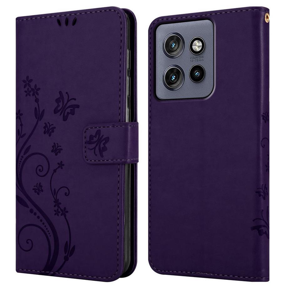 Cadorabo  Motorola Moto Edge 50 Neo Hülle mit Blumen Muster 
