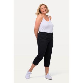 Ulla Popken  Pantalon Mony, longueur au mollet. Poches zippées et tissu stretch 