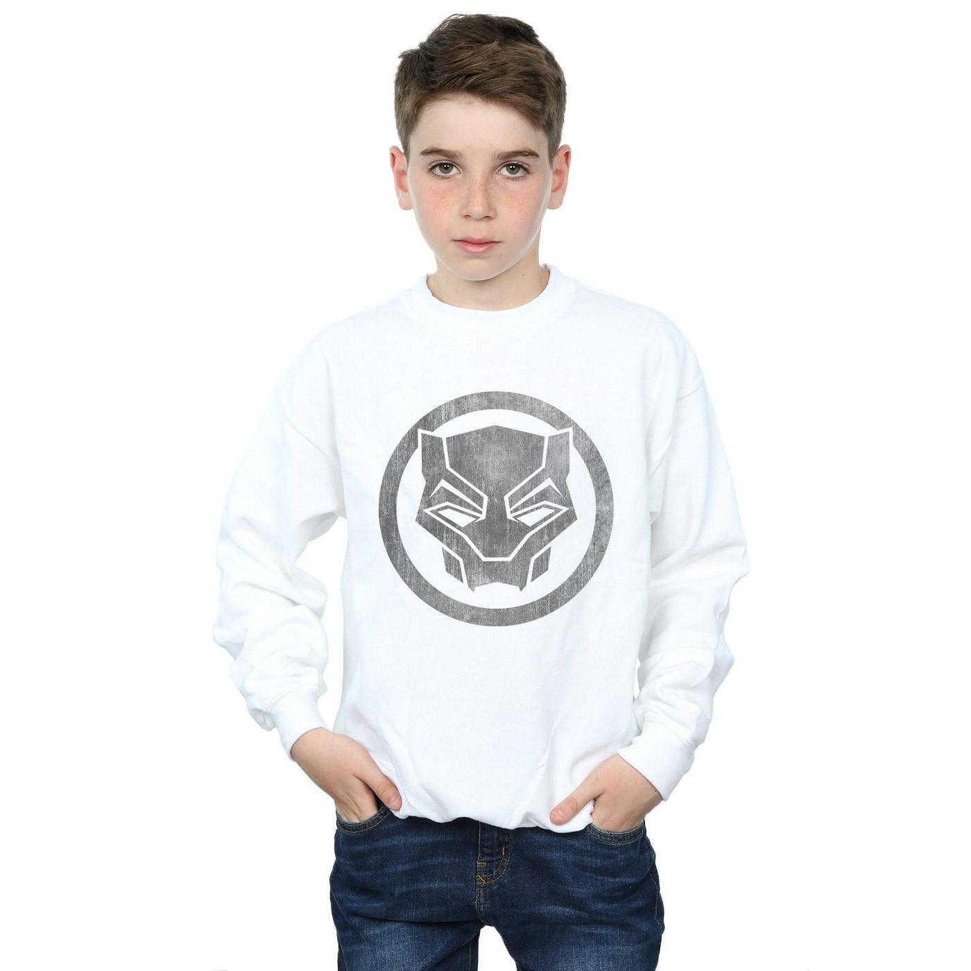 MARVEL  Black Panther Distressed Icon Sweatshirt 