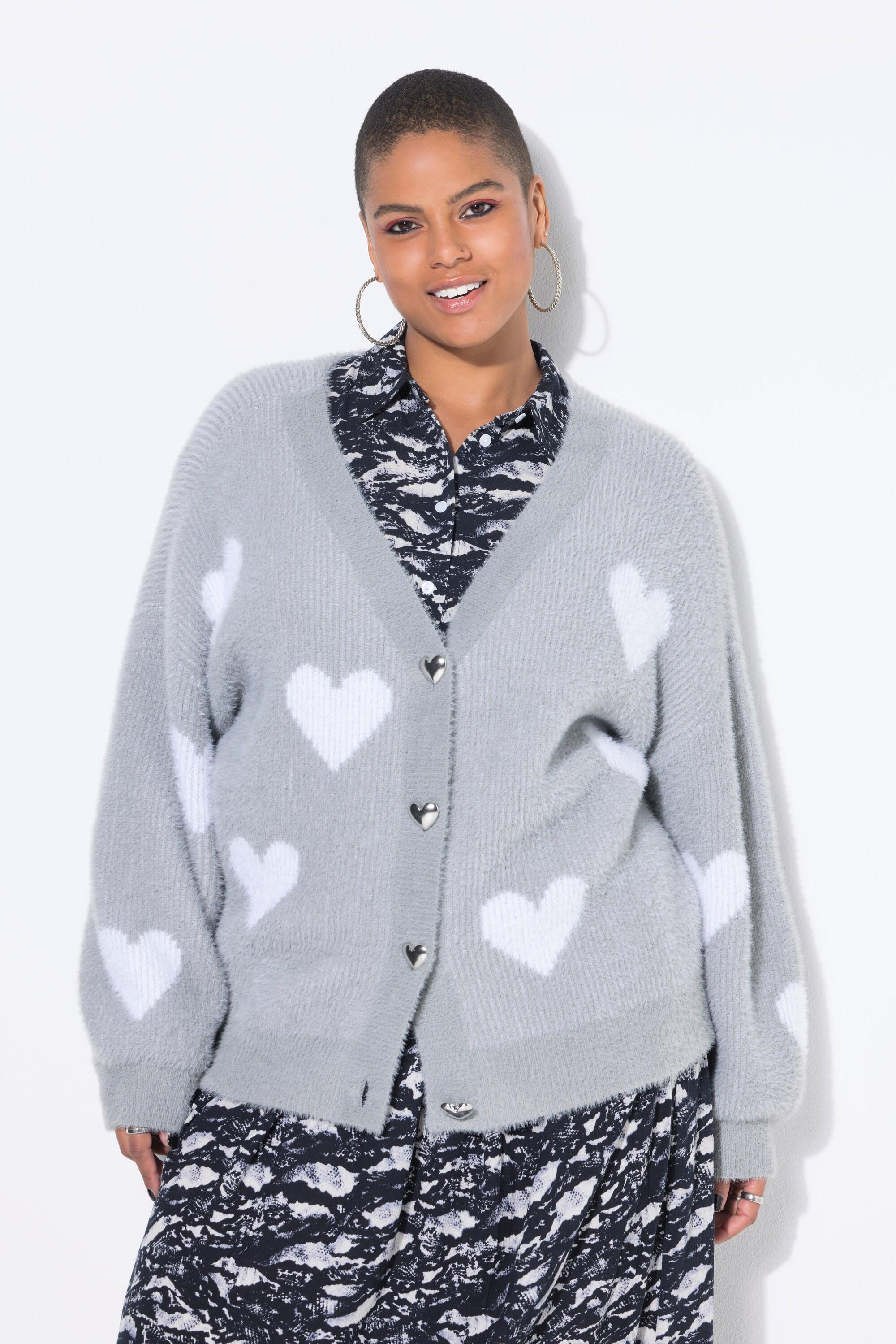 Studio Untold Cardigan Oversize Ultra Doux Cœurs  