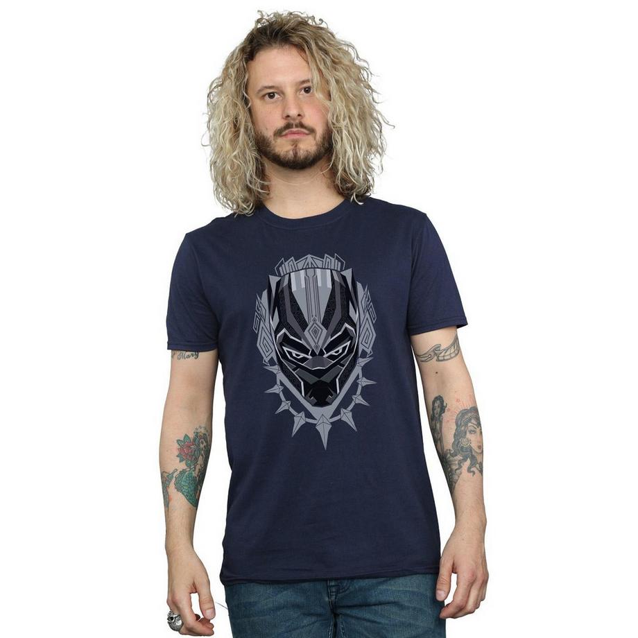 MARVEL Black Panther T-Shirt Maschera Geometrica  