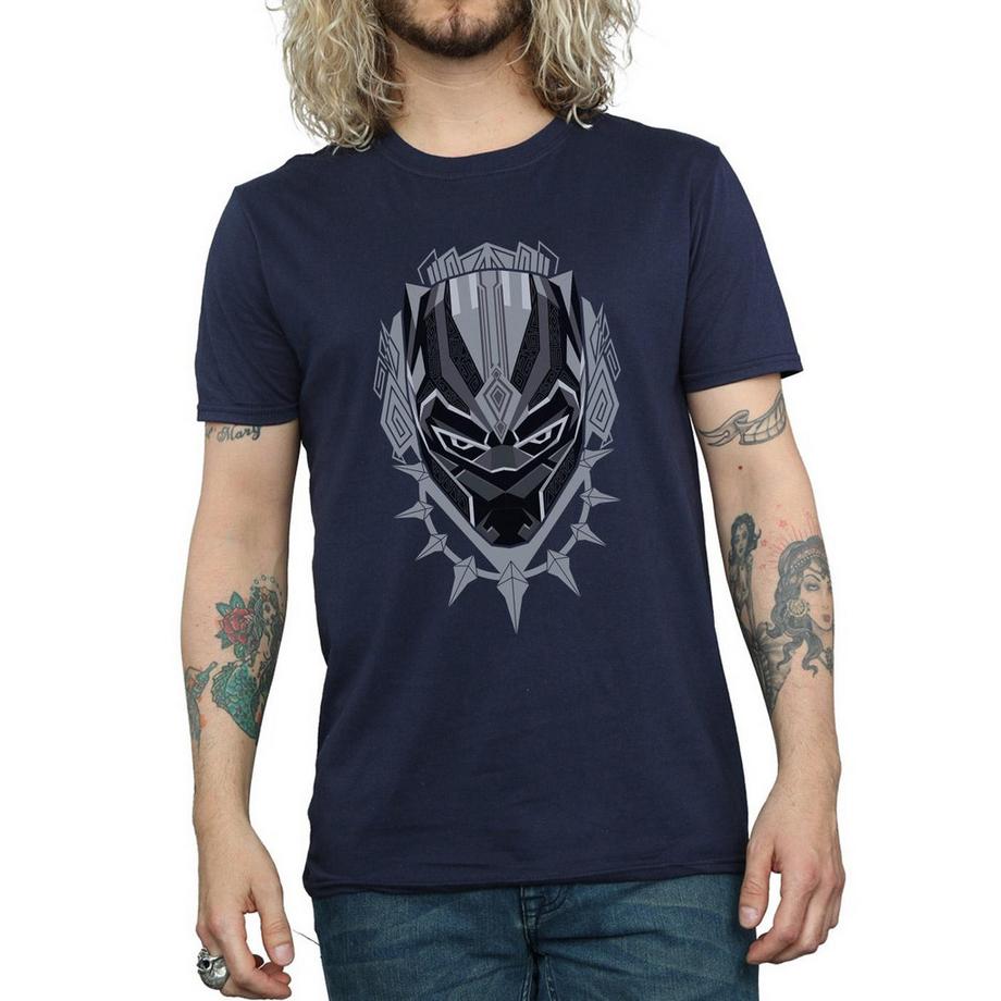 MARVEL Black Panther T-Shirt Maschera Geometrica  