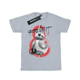 STAR WARS  Tshirt THE LAST JEDI ROLL WITH IT 