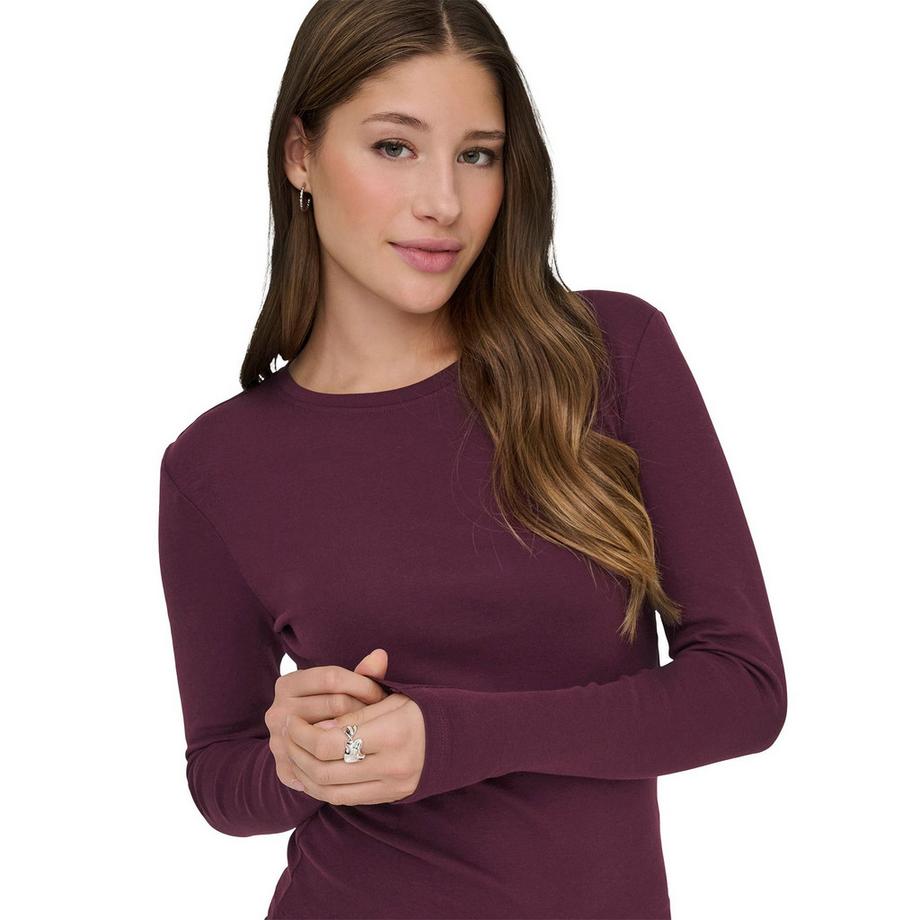 ONLY Riley O-Neck Slim Fit Longsleeve Top  