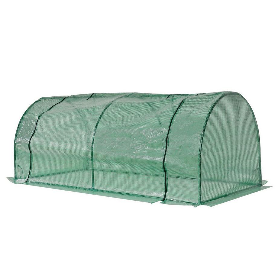 Serra con finestra avvolgibile, resistente all'inverno, serra con pellicola in acciaio, idrorepellente, serra per balcone, giardino, serra per pomodori con protezione UV, 200 x 100 x 80 cm, serra per pomodori per verdure, fiori, verde