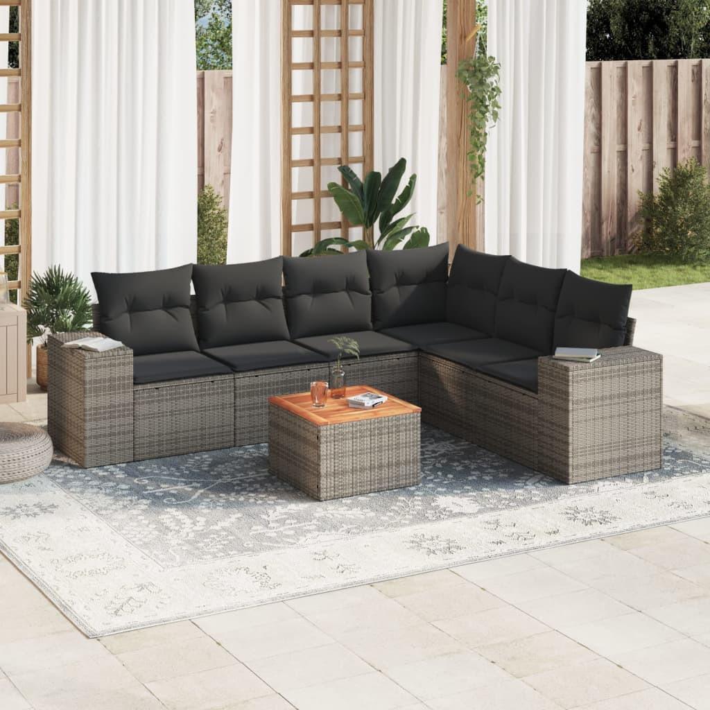 VidaXL set divano da giardino Polirattan  