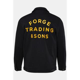 JP1880 Giacca di felpa stile trucker stampa sul retro  