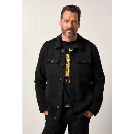 JP1880 Giacca di felpa stile trucker stampa sul retro  