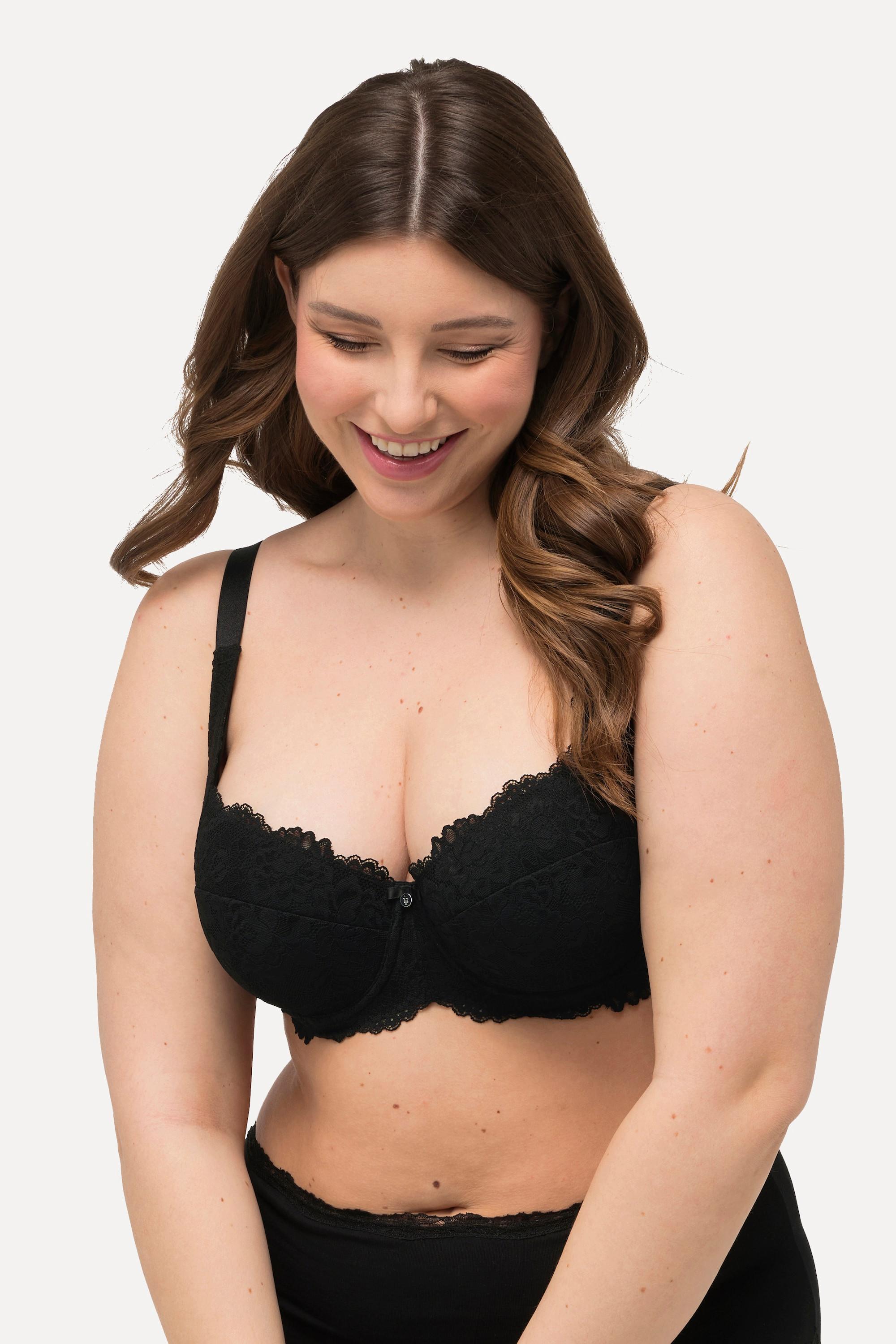 Ulla Popken Soutien-gorge Balconnet Armatures Coques Souples Dentelle  