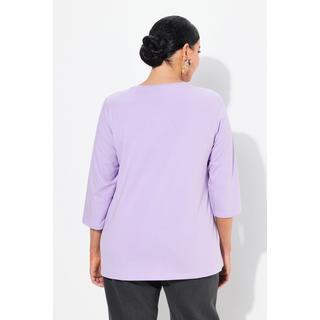 Ulla Popken  Maglia classica con scritta, scollo a girocollo e maniche a 3/4 