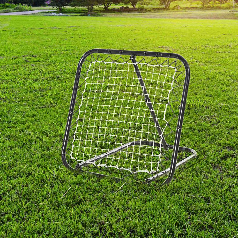 Northio  Fußball Rebounder Klappbar Kickback Tor Rückprallwand 5 Stufen Baseball Basketball Metall Schwarz 78X84X65-78Cm 