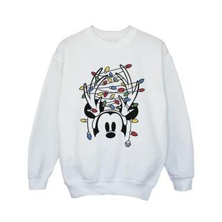 Disney  Mickey Mouse Christmas Head Lights Sweatshirt 