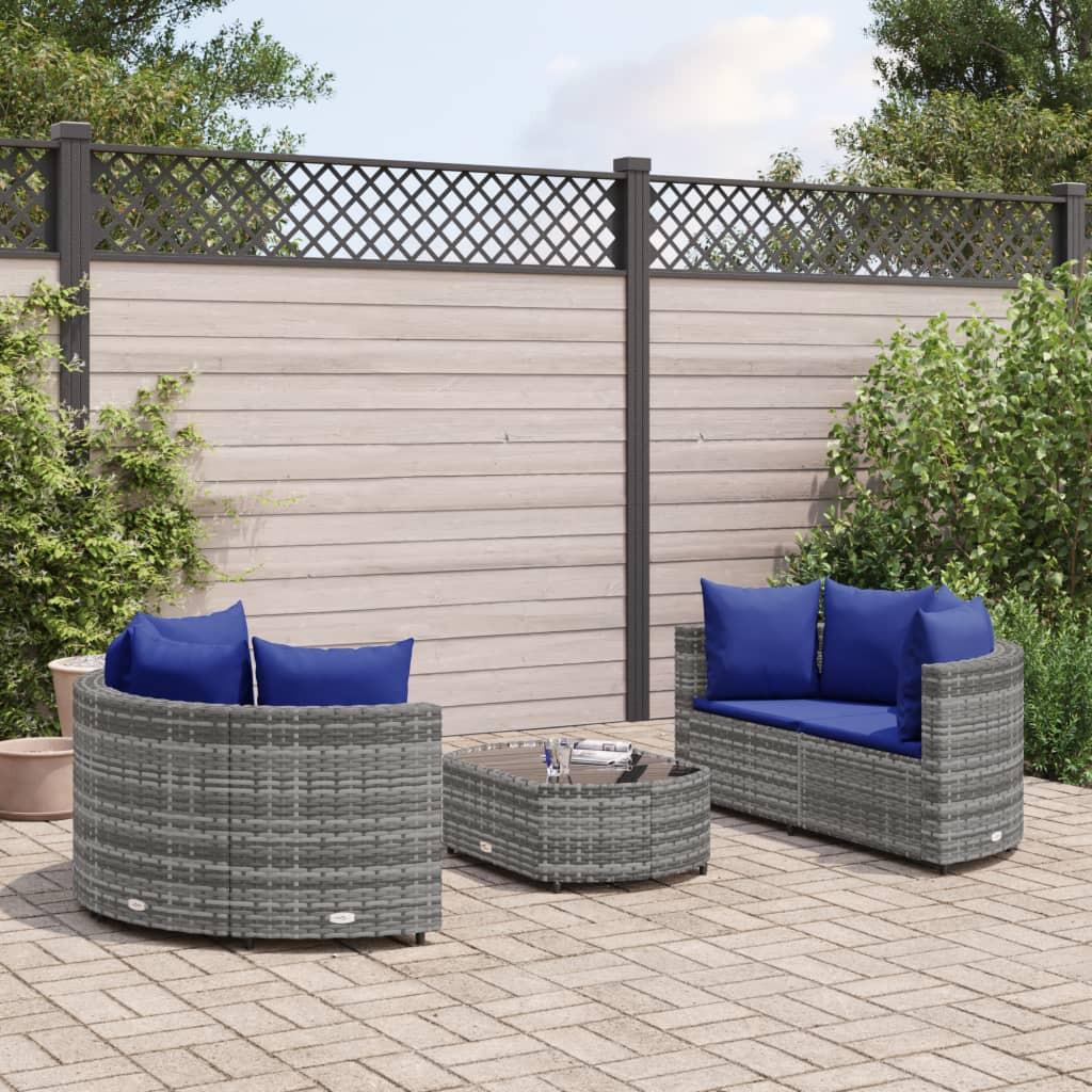 VidaXL set salotto da giardino Polirattan  