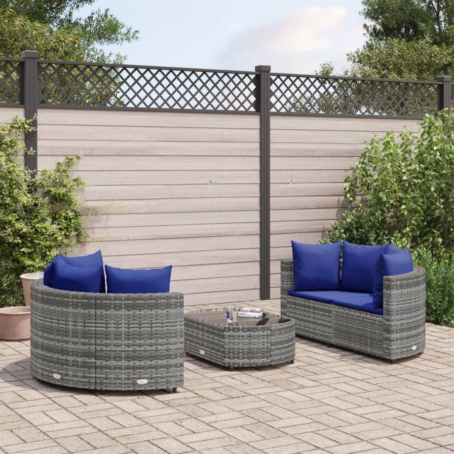 VidaXL Gartensofagarnitur poly-rattan  
