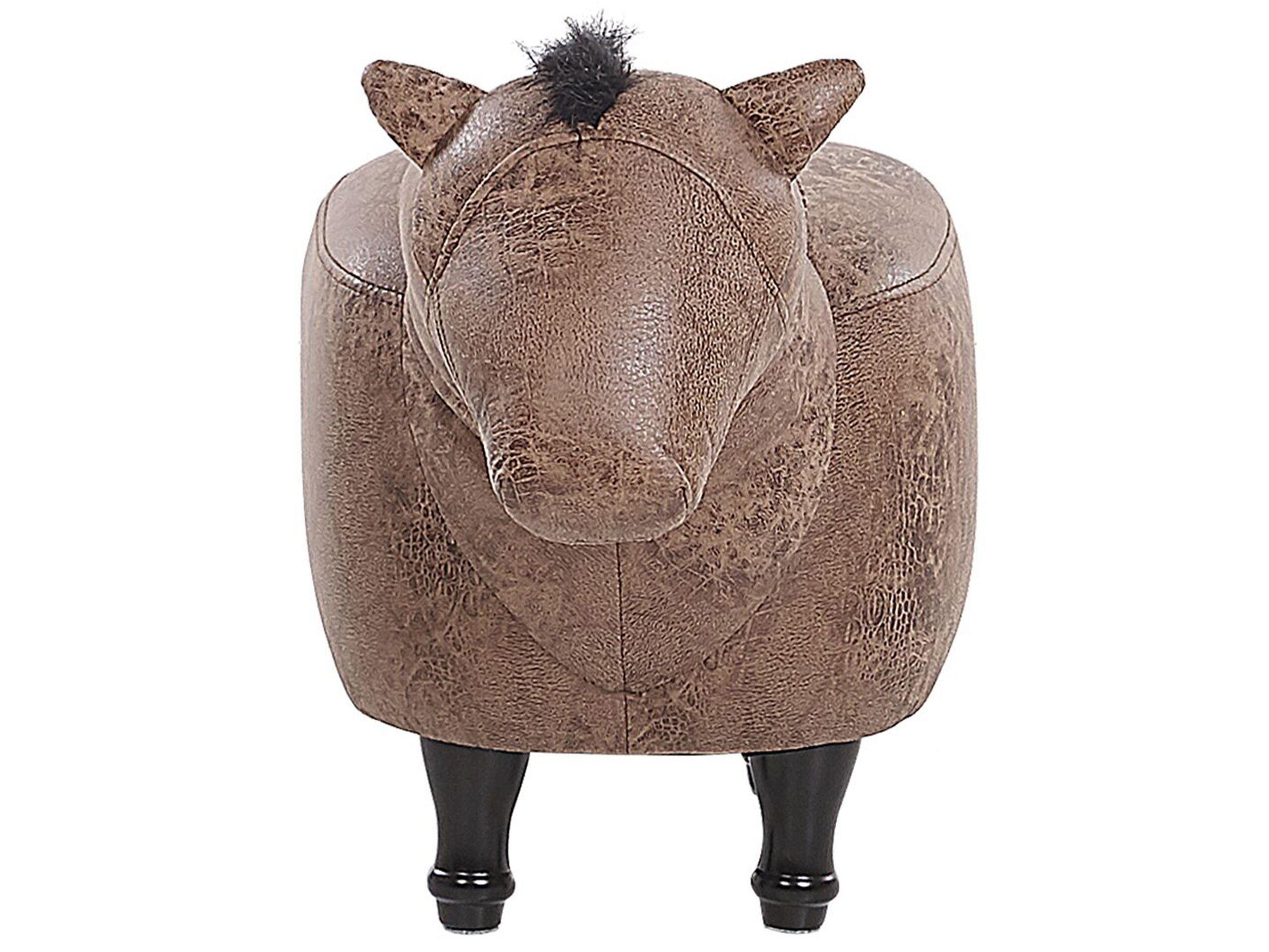 Beliani Repose-pied en Cuir PU Moderne HORSE  