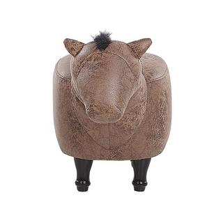 Beliani Repose-pied en Cuir PU Moderne HORSE  