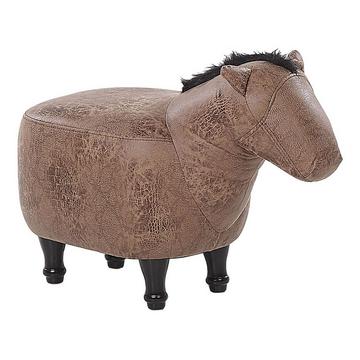 Tabouret animal en Cuir PU Rustique HORSE